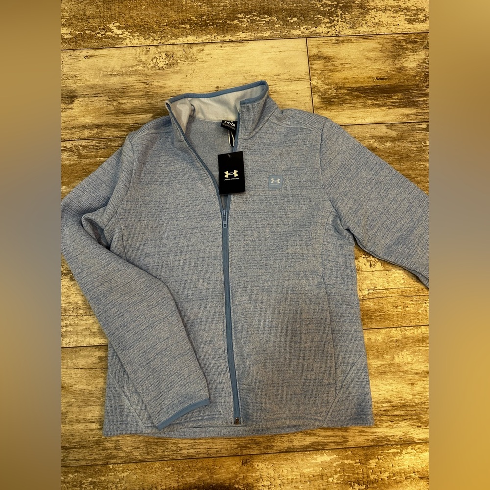 Under Armour women Heathered Blue Zip-Up Hoodie